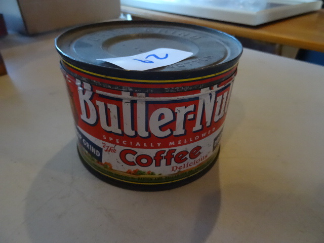 lot 29 image: Vintage Butternut coffee tins...