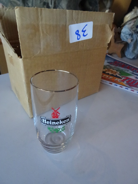 lot 38 image: 6 new Heineken glasses...