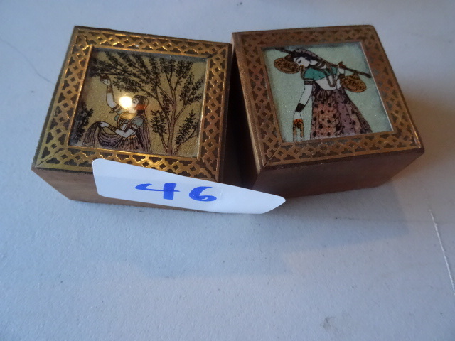 lot 46 image: Asian theme decorative blocks. 2 1...