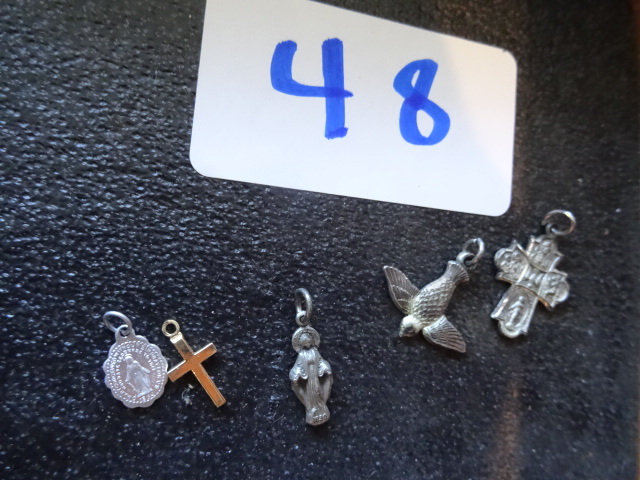 lot 48 image: 5 misc religious charms. We know 3 ...