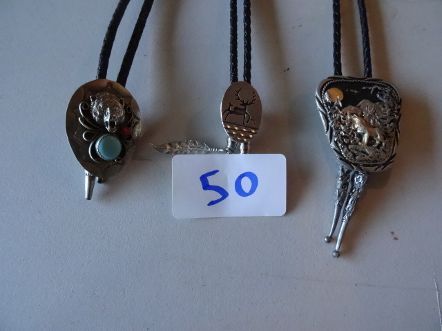 lot 50 image: Bolo ties. Qty 3...