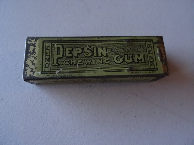 lot 55 image: Vintage metal Pepsin chewing gum ti...