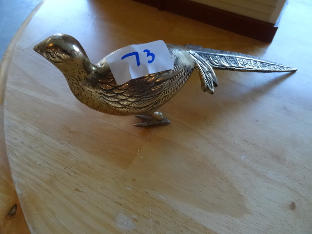 lot 73 image: Heavy brass pheasant. Republic of C...