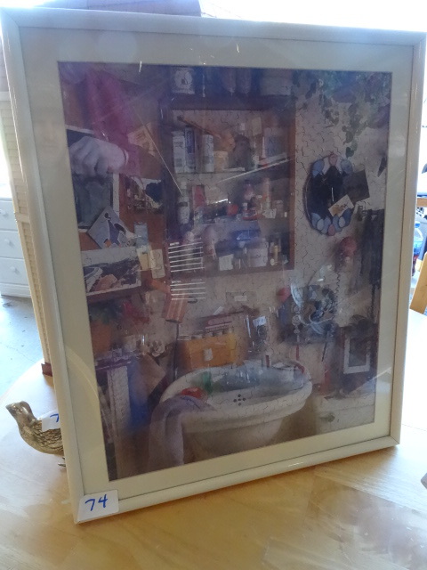lot 74 image: Framed picture puzzle....