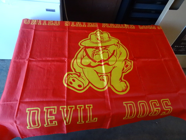 lot 83 image: Devil Dog flags. United States Mari...