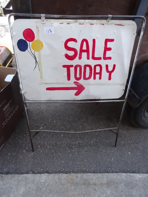lot 118 image: Metal yard sign...