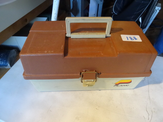 lot 188 image: Tackle box with misc tackle...