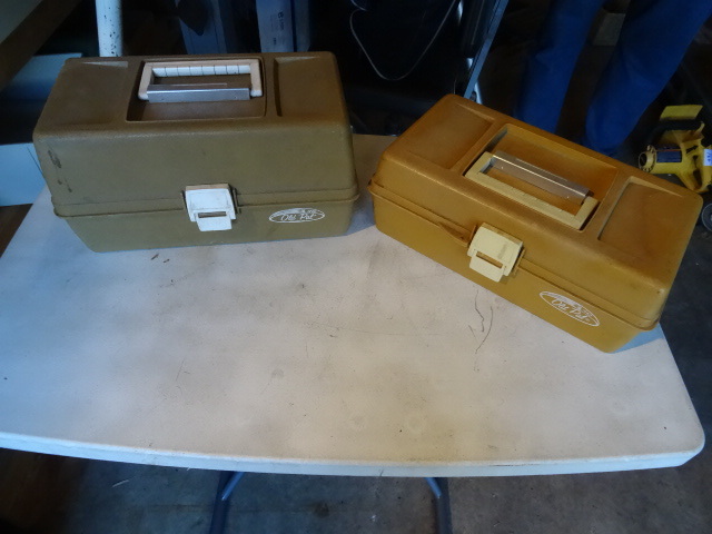 lot 196 image: 2 old pal fishiong tackle boxes....