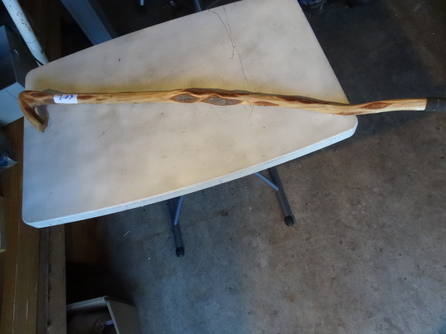 lot 203 image: Diamond willow walking stick...