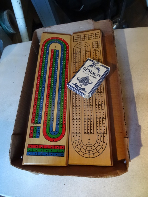 lot 245 image: 2 cribbage boards...