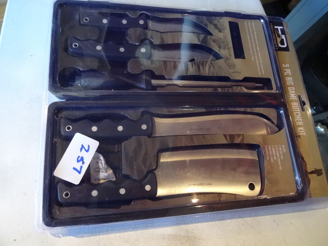 lot 257 image: 5 piece big game butcher kit...