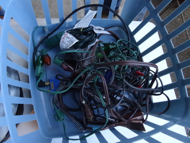 lot 262 image: Extension cords. Christmas lights. ...