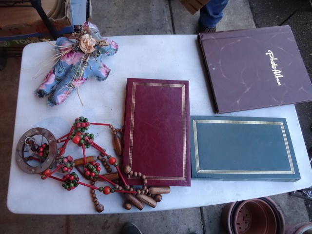 lot 267 image: Photo albums. Wind chime...