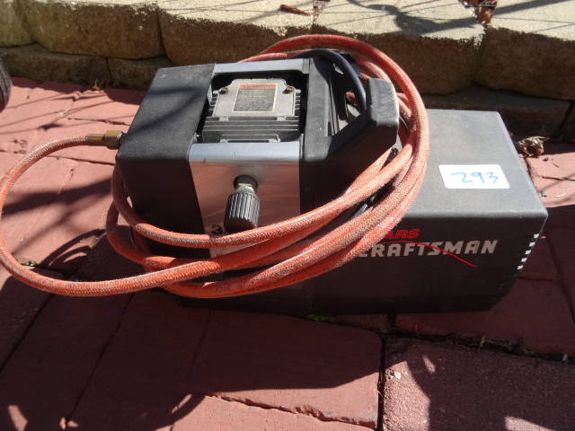 lot 293 image: Sears craftsman air compressor. 34...