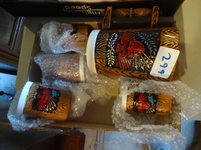 lot 299 image: Beer stein glass set...