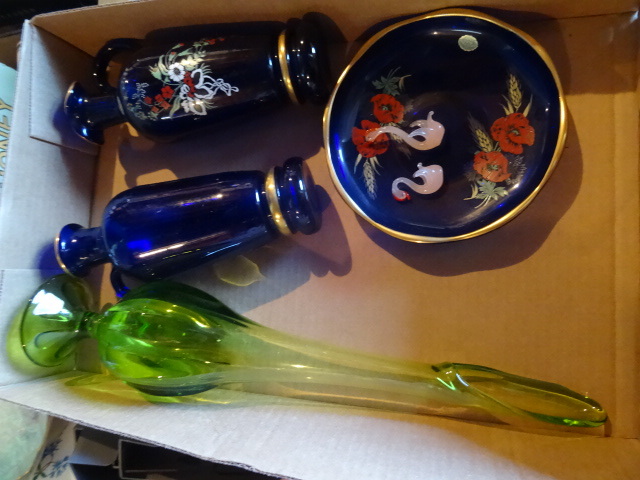 lot 301 image: Decorative vases and plate...