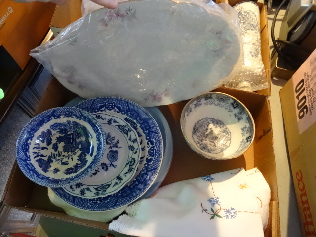 lot 302 image: Vintage platter Boheman. Misc dishe...