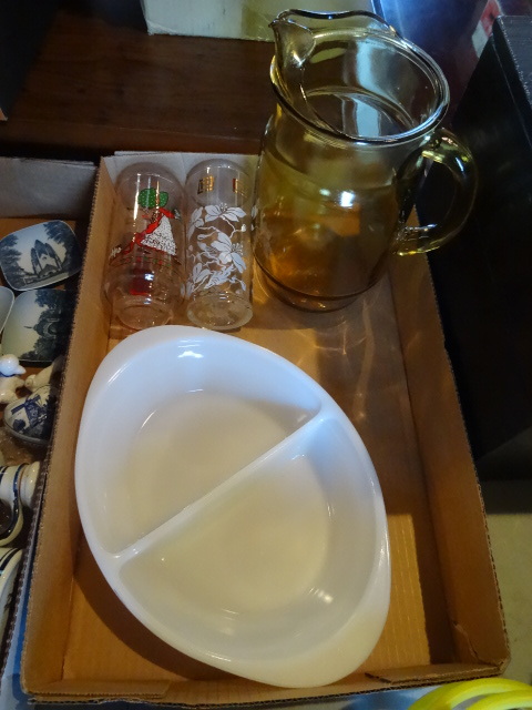 lot 306 image: Pitcher. Double baking dish and gla...