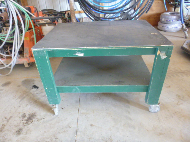 lot 21 image: Shop Table on Casters
