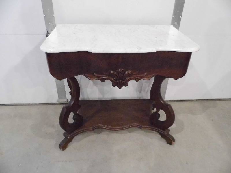Antique Table w Marble Top