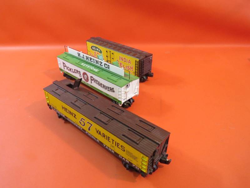 lot 312 image: Collectible Heinz Train Cars