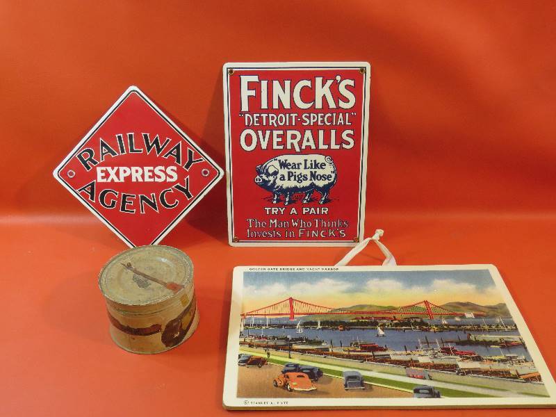 lot 360 image: Collectible Tin Signs