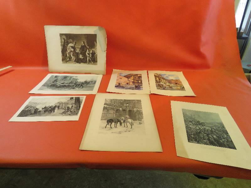 lot 418 image: Unframed Vintage Pictures