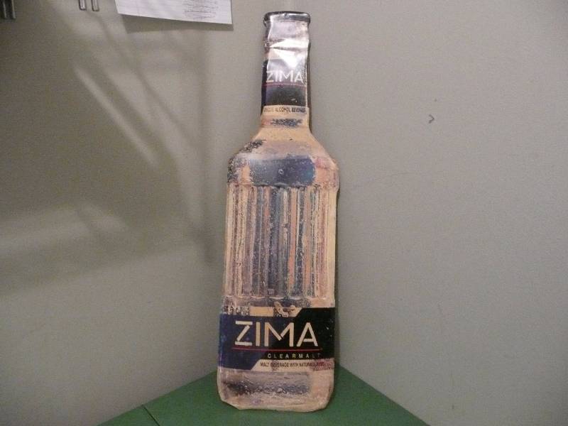 lot 36 image: Vintage & Rare Zima Tin Sign - Approx 30high 9wide