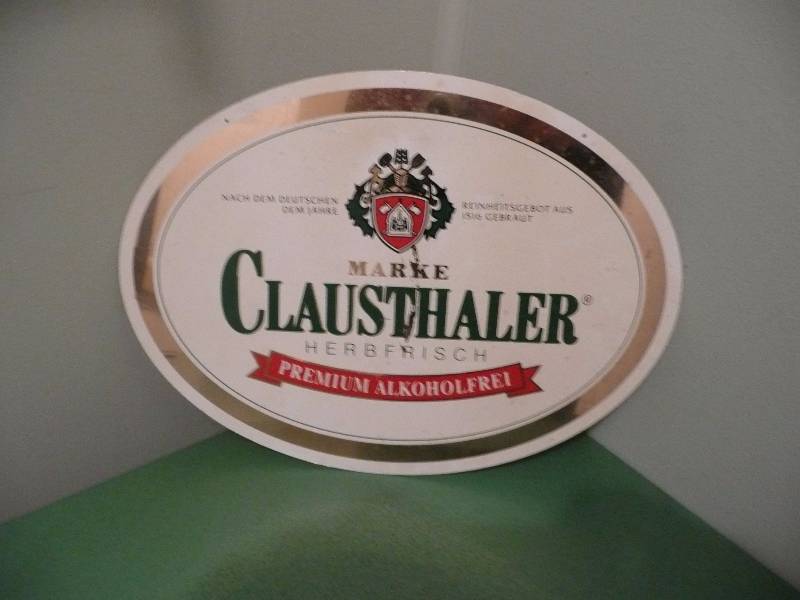 lot 43 image: Vintage Marke Clausthaler Premium German Beer Tin - Approx 14wide 11high