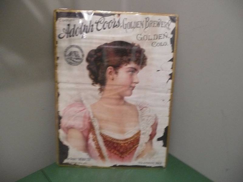 lot 51 image: Vintage Coors Advertising Piece Approx 14wide 19high