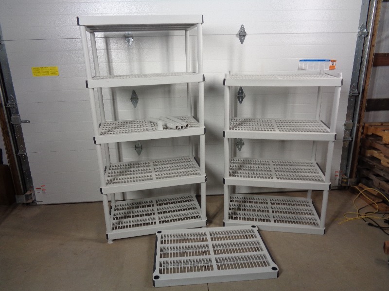 lot 132 image: Pair of Plastic Shelves