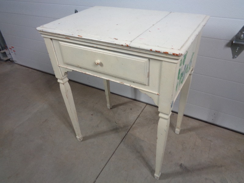 lot 141 image: Cute Repurposed Sewing Machine Cabinet