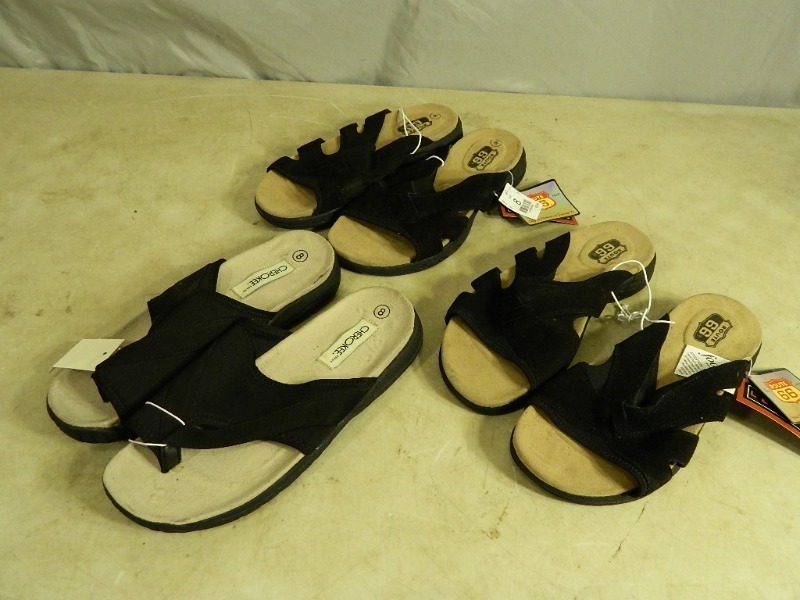lot 37 image: 3 New Pairs of Womens Sandals
