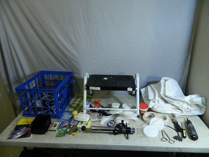lot 54 image: Keg TapperPump, Tarp, Hand Tools, and More