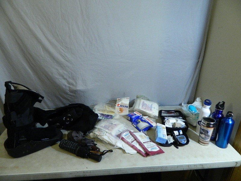 lot 163 image: First Aid, Medical Supplies, Umbrellas