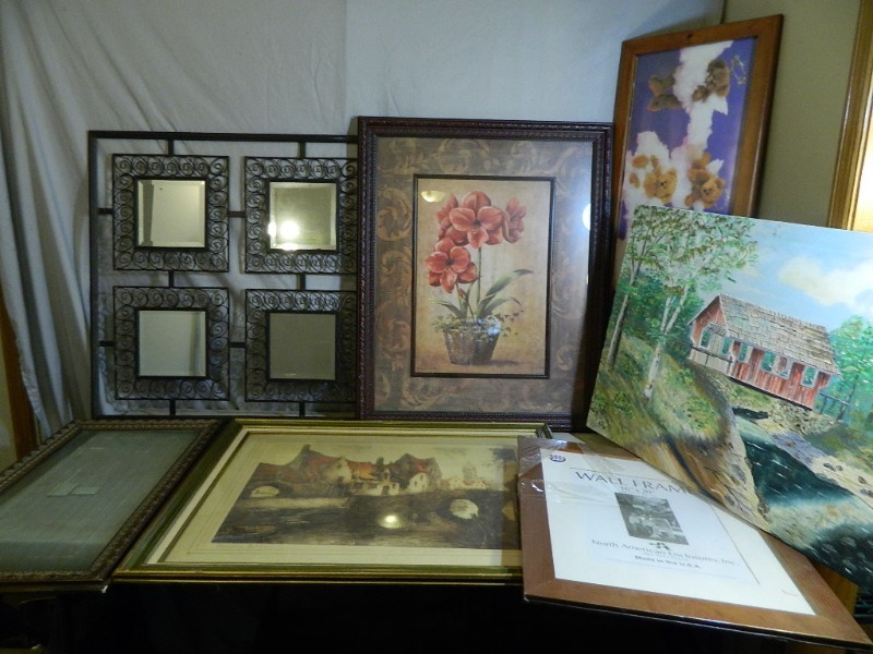 lot 172 image: Mirror, Framed Art, and More