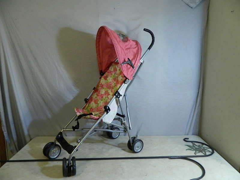 lot 173 image: Tall Metal Plant Hanger and Casco Folding Stroller