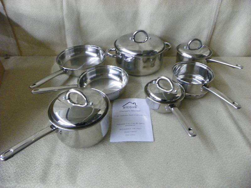 alcove 11 pc. Stainless Steel COOKWARE SET, MSRP $119.99