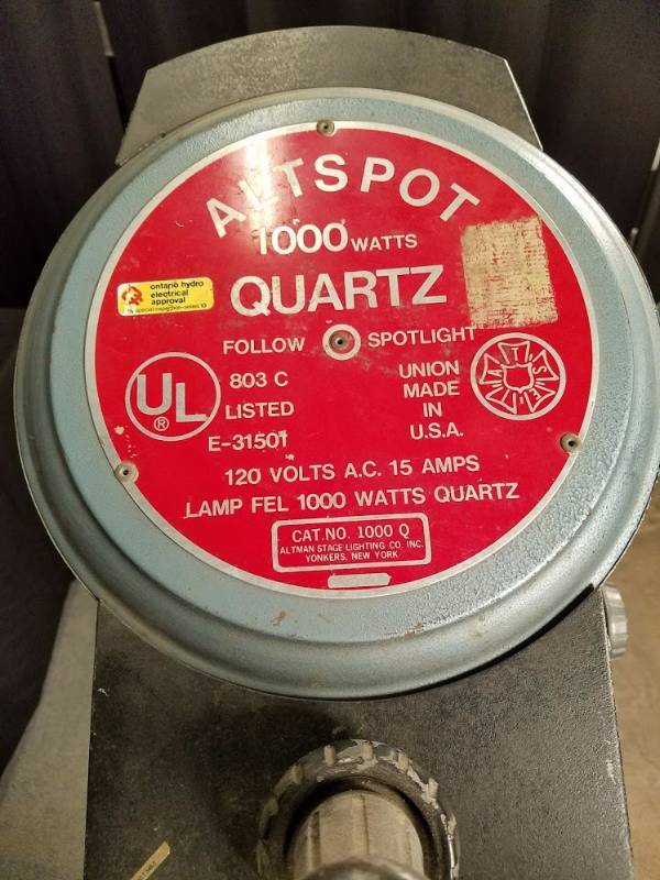 lot 47 image: Altman Stage Lighting Alt-spot 1000w Quartz