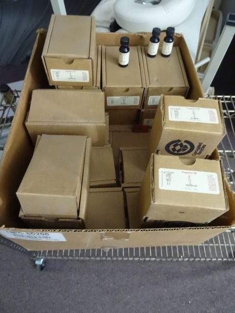 lot 19 image: Variety of fragrance oils. Patchoul...