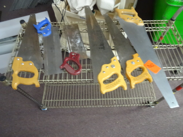 lot 20 image: Variety of 6 misc wood saws...