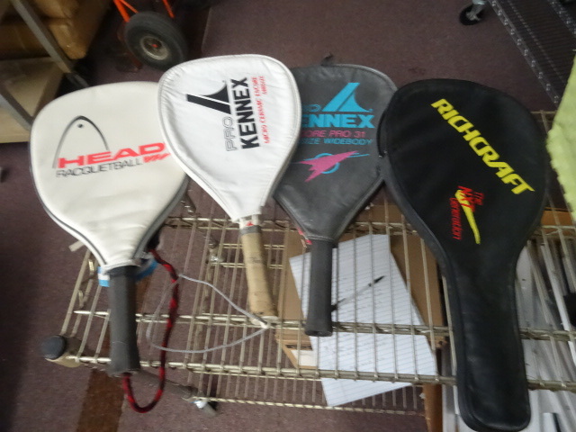 lot 63 image: 4 racket ball rackets...