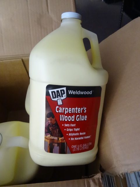 lot 64 image: 3 gallons of DAP carpenters wood gl...