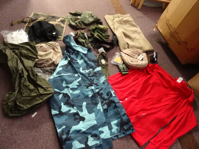 lot 68 image: Large variety of military surplus. ...