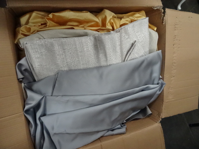 lot 117 image: 21 x 32 x 16 box full of misc fabri...