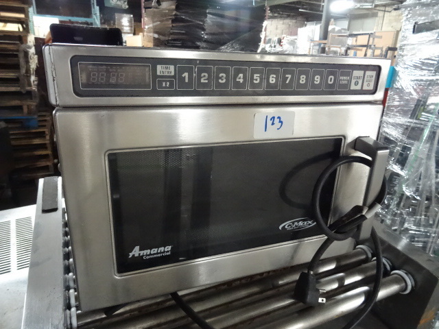 lot 123 image: Amana commercial microwave oven. HD...