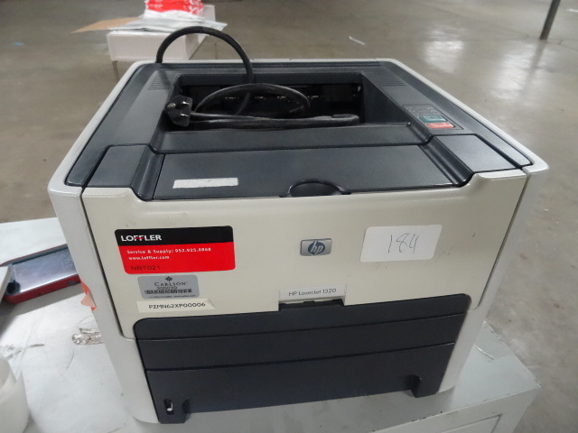 lot 184 image: HP laser jet 1320 printer....