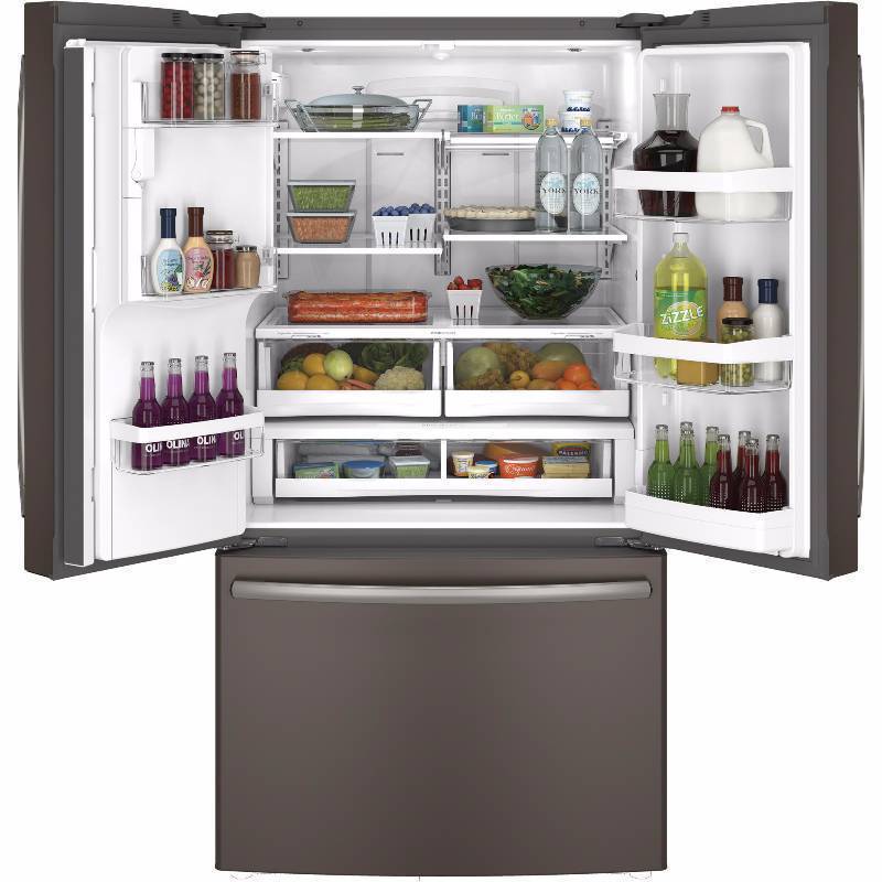 lot 1 image: Brand New - GE GFE28HMHES French Door Refrigerator - 35.7 - 27.7 cu ft - Slate Color