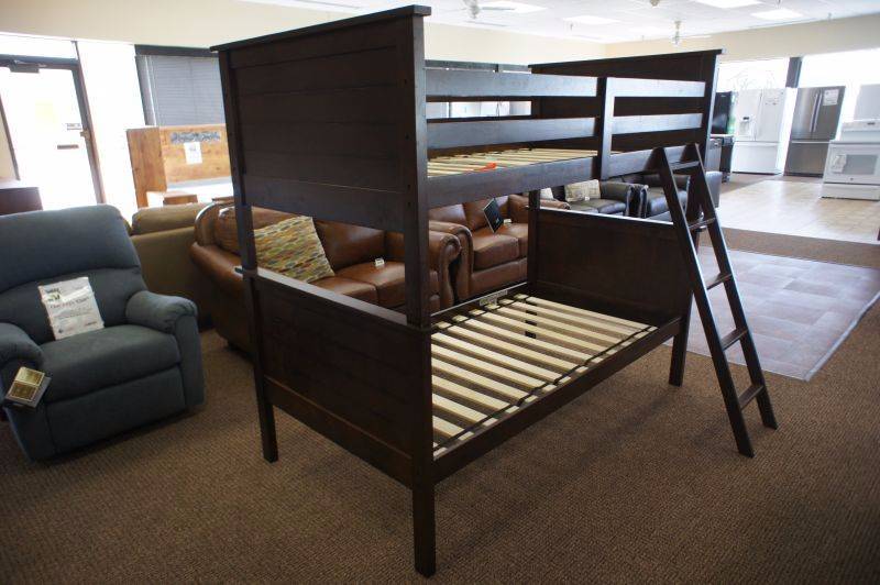 lot 14 image: Brand New Ladiville Twin over Twin Bunkbed, Item is assembled 69 Tall, 79 12  Long, 44 Wide - Fully Assembled - NEW