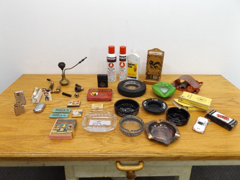 lot 43 image: Lot of Vintage Tobacco, Lighters, Smoking, etc. Items